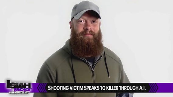 Shooting victim speaks to killer through artificial in court