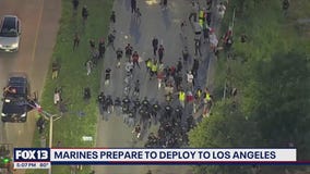 Marines prepare to deploy to LA protests