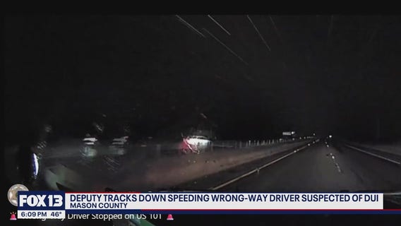 Dashcam video shows Mason County deputy chasing wrong-way driver at 100 mph
