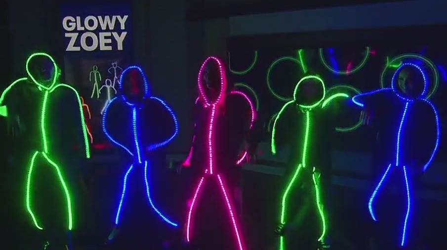 Good Day LA tests out Glowy Zoey costumes