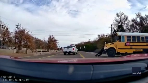 ‘Superman’ police officer pushes bus full of Granbury ISD students