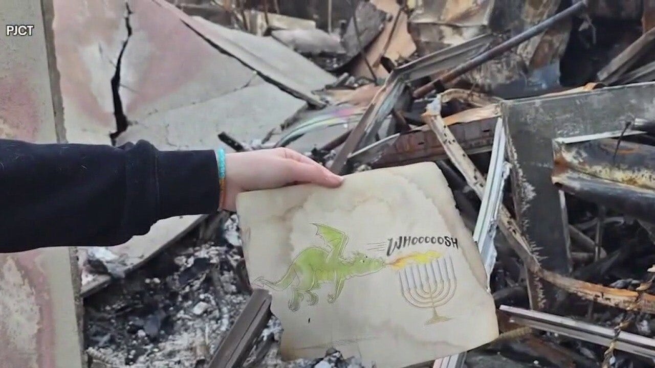 Jewish temple memorial honoring Eaton Fire victims