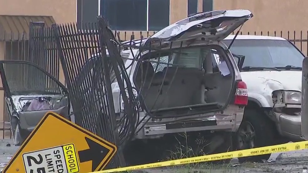 4 people including 18-month-old hospitalized following South LA hit-and-run crash
