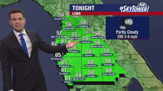 Tampa weather | Partly cloudy and cool temps