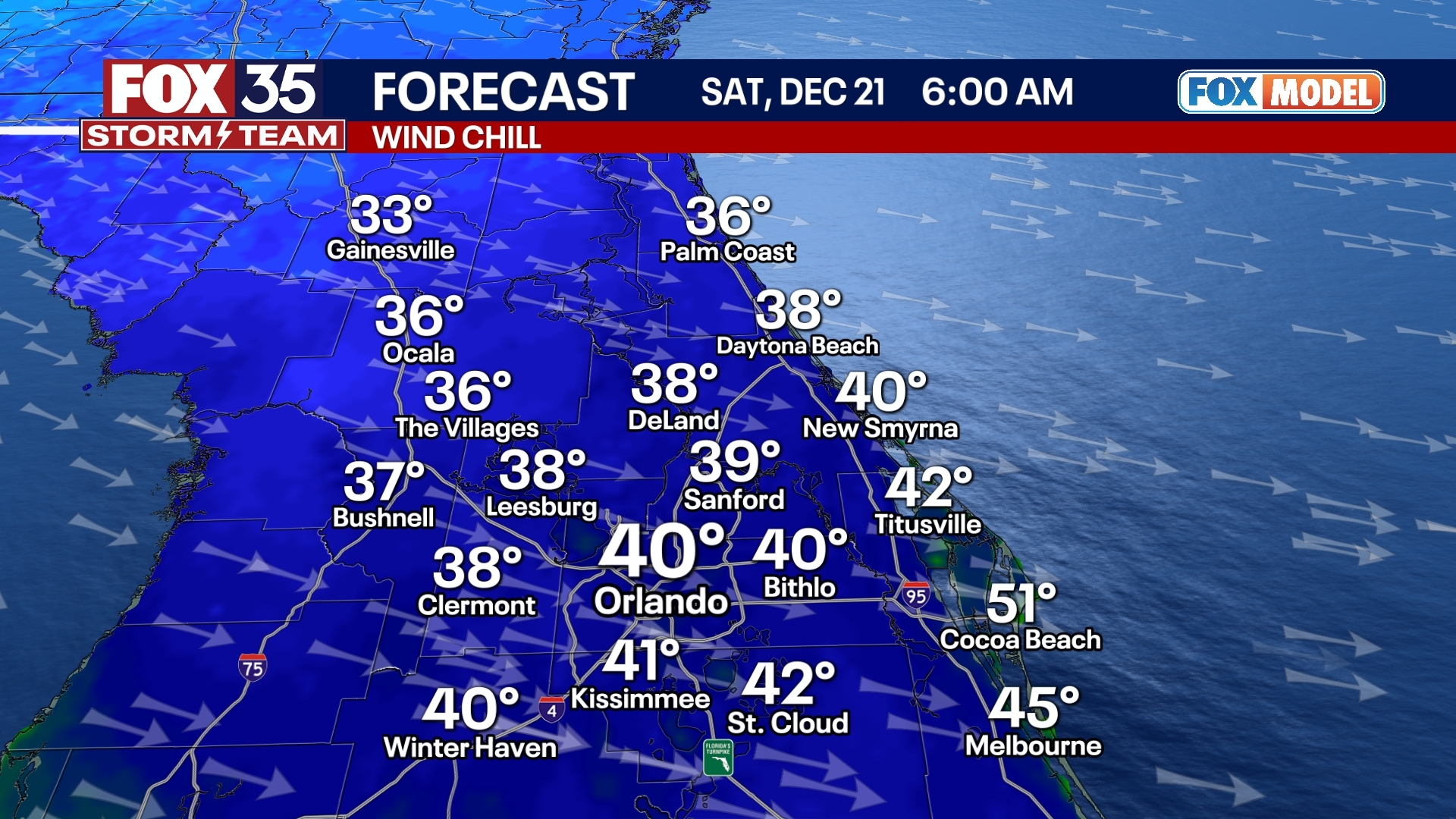 Orlando Forecast: Friday Night, December 20th