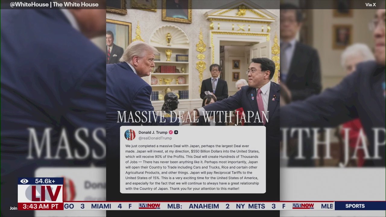 Pres. Trump lands massive trade deal with Japan