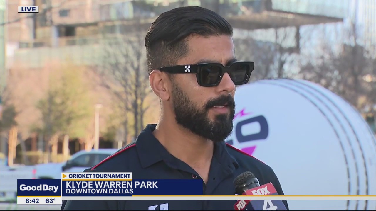 Massive cricket game ball arrives in Dallas