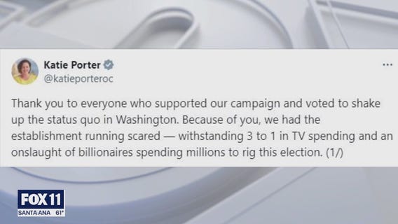 Katie Porter claims election was 'rigged'