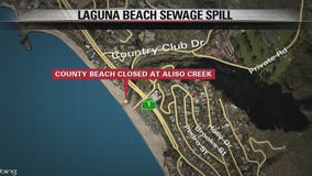 Sewage spill closes Aliso Creek beach area