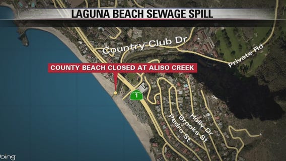 Sewage spill closes Aliso Creek beach area