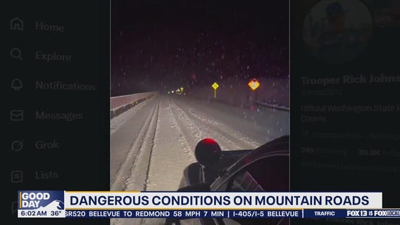 Dangerous conditions on SR-18 over Tiger Mountain summit