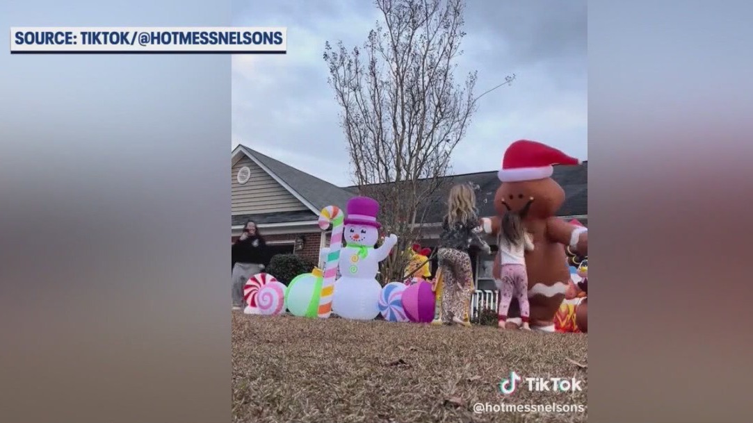 Mom pranks kids as holiday decor