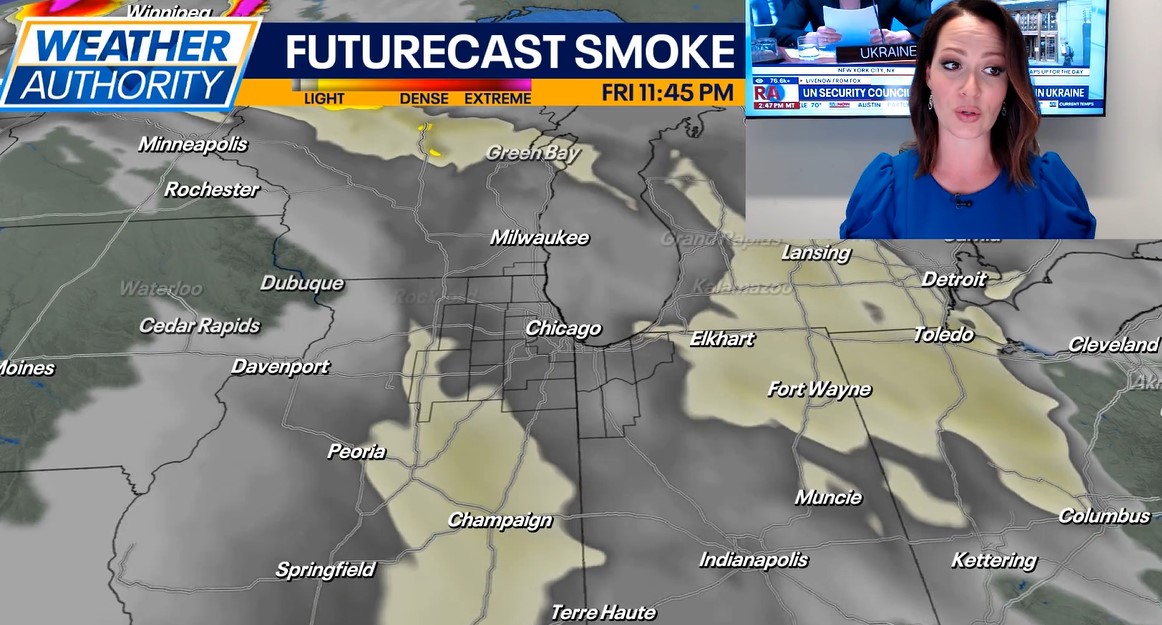 Wildfire smoke could take over Chicago skies on Friday