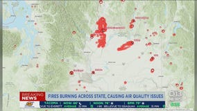 Air quality poor statewide as wildfires burn