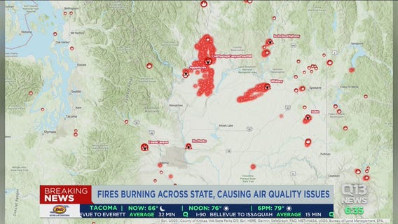 Air quality poor statewide as wildfires burn