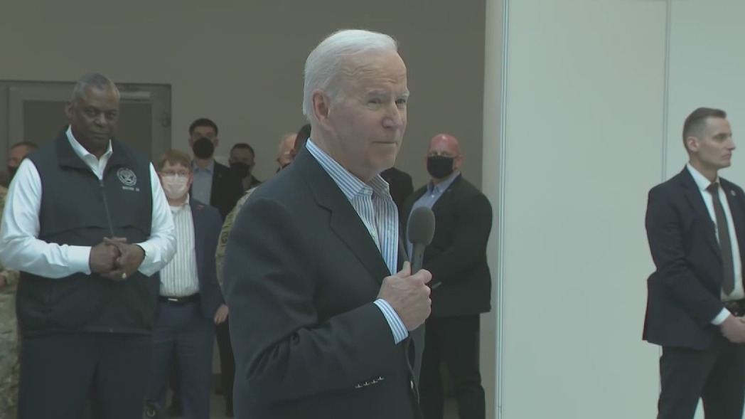 Pres. Biden thanks US Servicemembers during visit in Poland