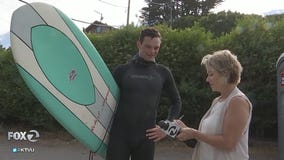 Beach goers beware or 'surf's up!'