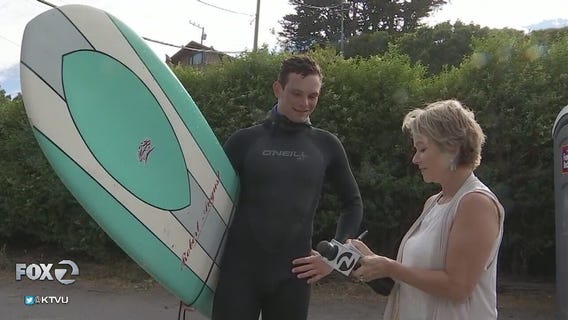 Beach goers beware or 'surf's up!'