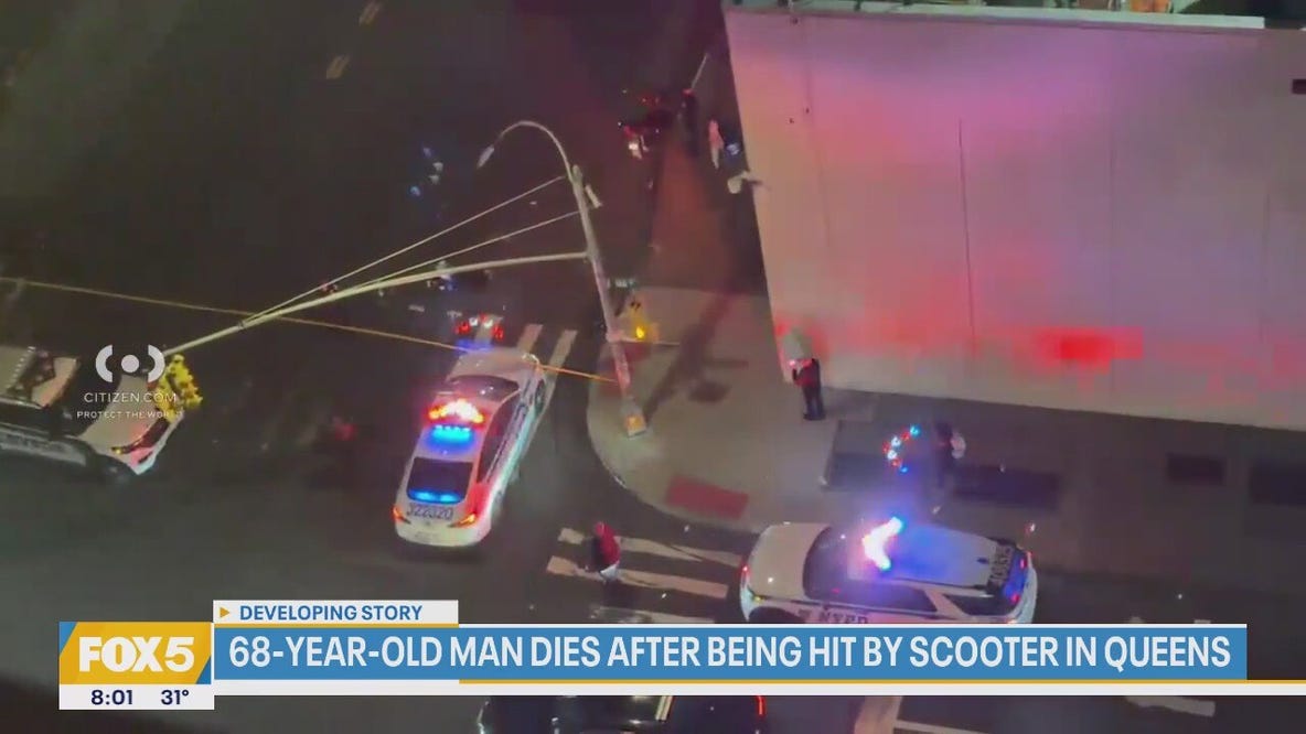 68-year-old man dies after being hit by scooter in Queens