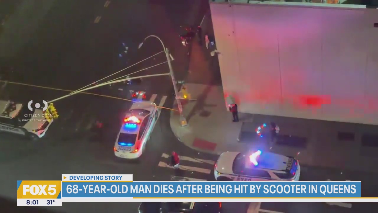 68-year-old man dies after being hit by scooter in Queens