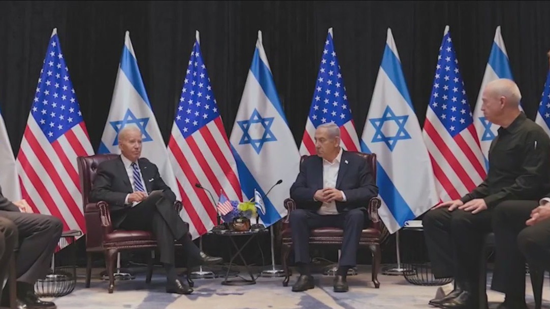 Israel launches more strikes on Gaza as Biden prepares to address Americans