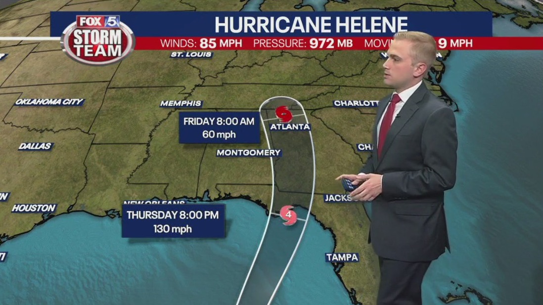 Hurricane Helene 11:30 p.m. update
