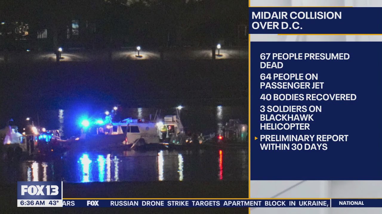 Latest on midair collision over D.C.