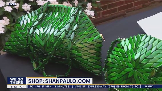 Local entreprenuers create stunning handbags made of sustainable materials