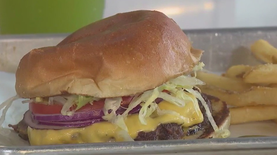 Buck chows down at Patty and Franks