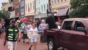 Capital Gazette survivors and families march in Annapolis July Fourth Parade