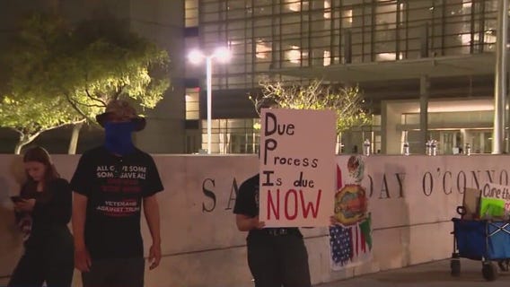 Demonstrators protest arrest of Wisconsin judge