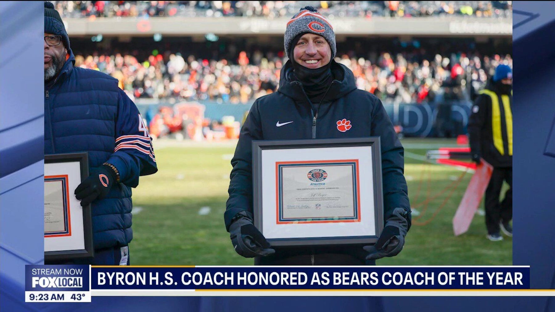 Jeff Boyer honored as Chicago Bears High School Coach of the Year