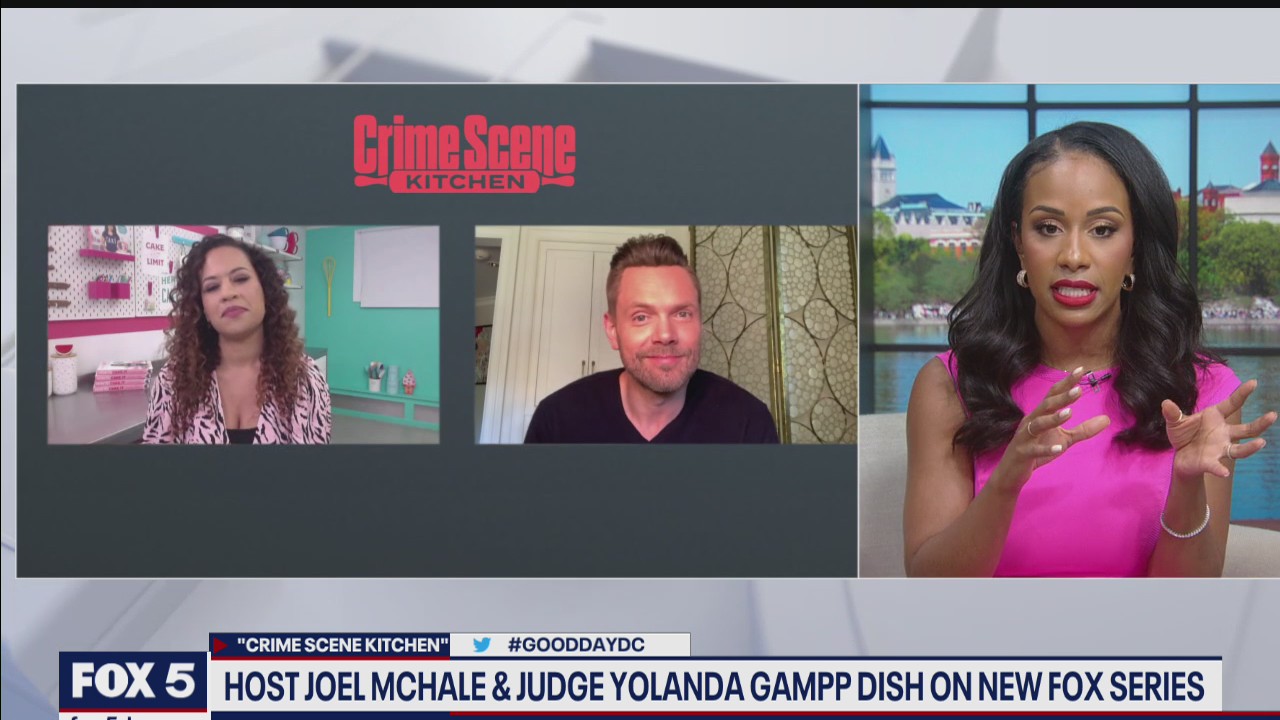 Joel McHale, Yolanda Gampp dish on new FOX series Crime Scene Kitchen