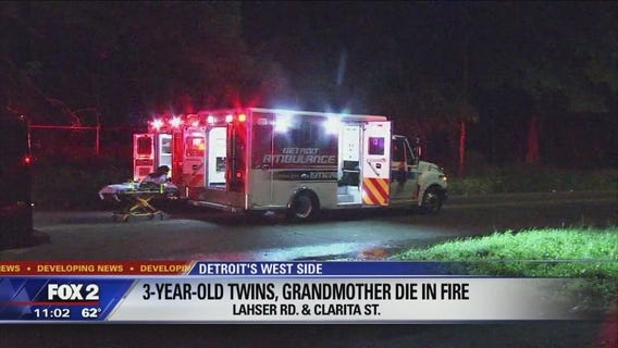 Twin boys, grandmother killed in overnight house fire on Detroit's west side