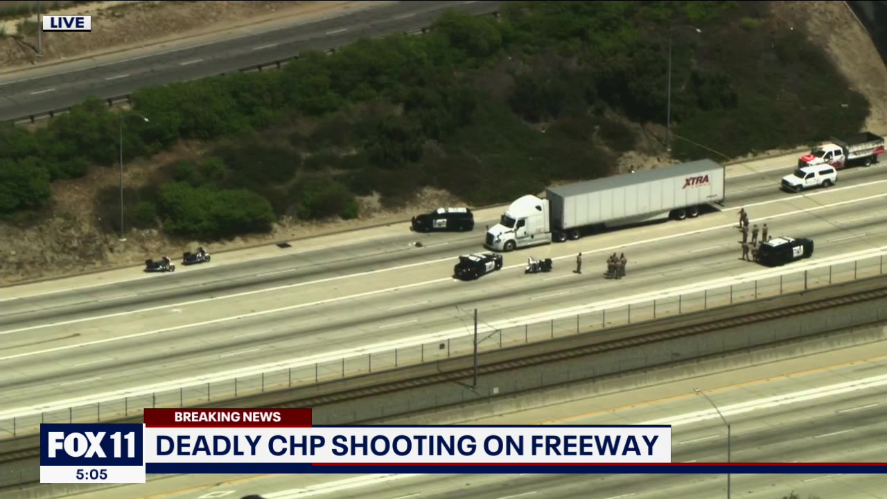 105 Freeway shooting ends with 1 dead; Traffic remains backed up in Paramount