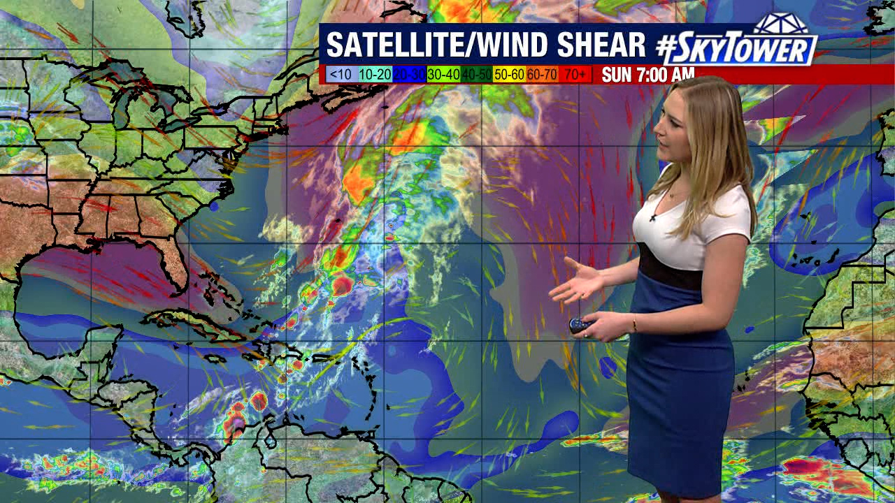 Tropics quiet, wind shear and cooler water temps