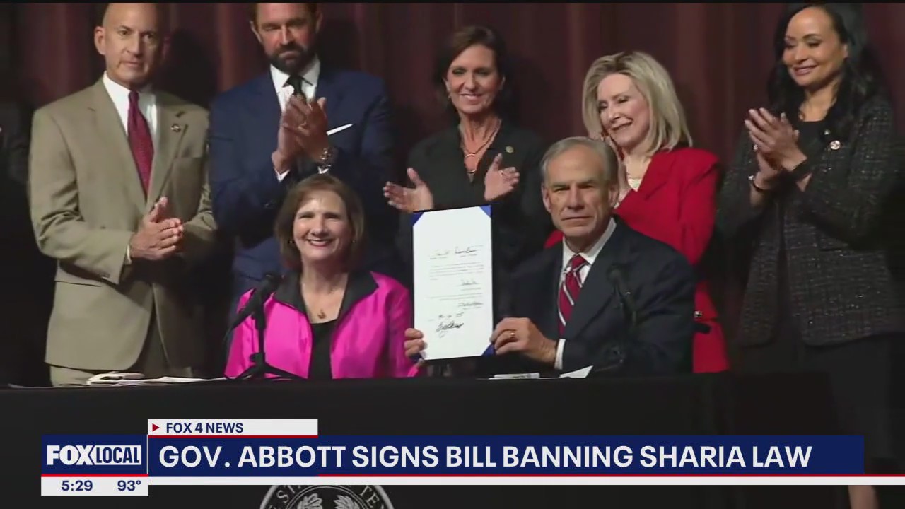 Gov. Abbott signs Sharia law ban in North Texas