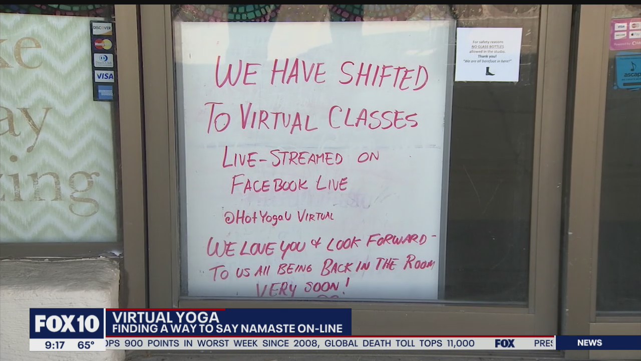 Yoga class goes virtual during coronavirus pandemic