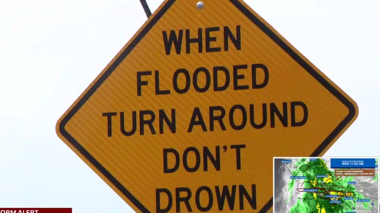 Heavy downpours hit Southern California