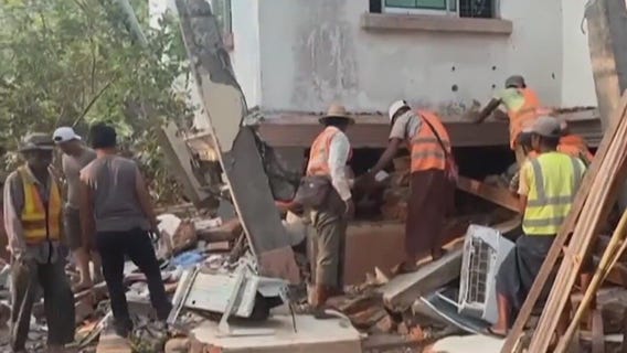 Earthquake search and rescue operations underway