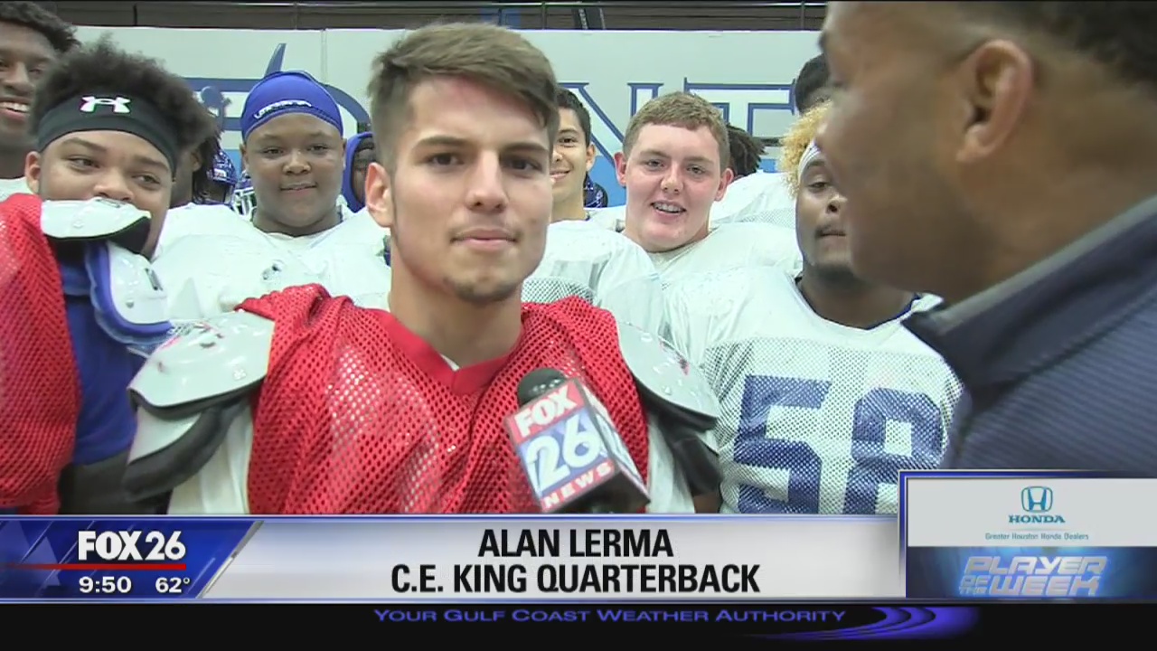 Greater Houston Honda Dealers Player of the Week - Alan Lerma