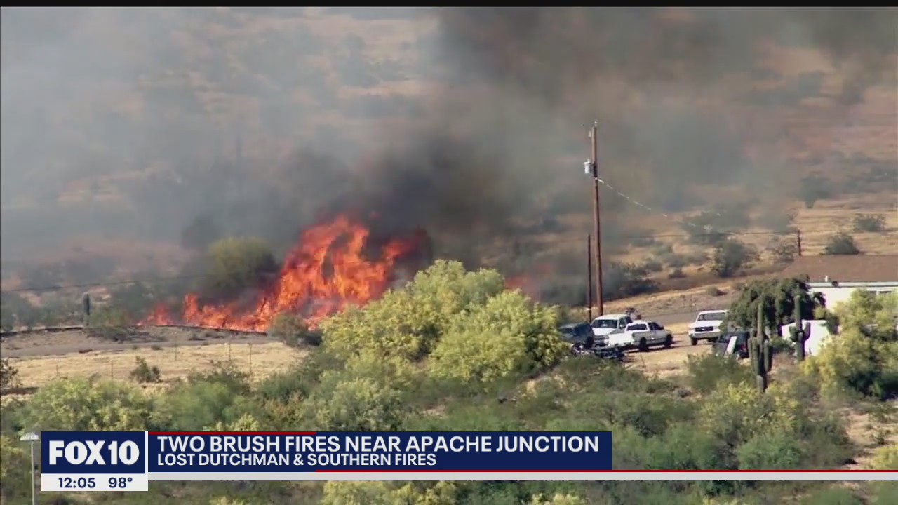 Brush fires near Apache Junction prompt evacuation | FOX 10 Phoenix