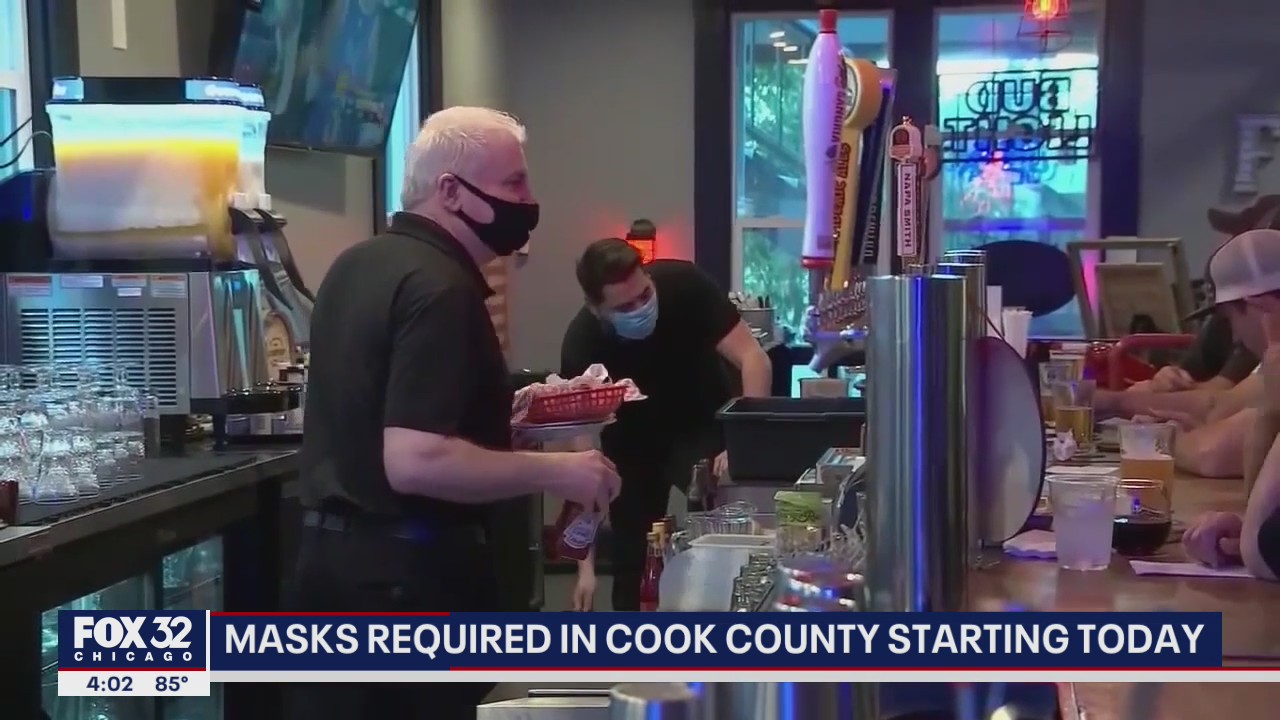 Masks required indoors again in Cook County
