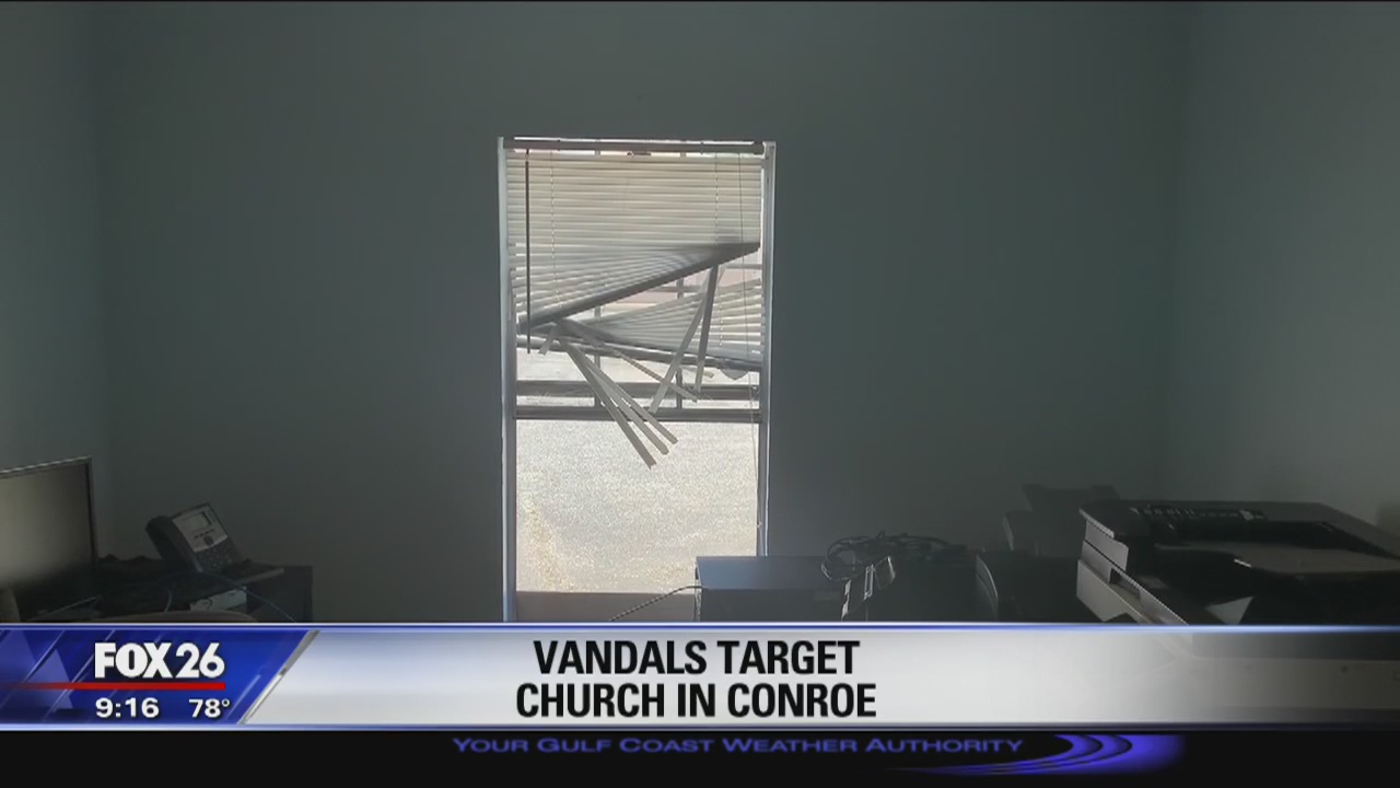 Vandals target Whispering Pines Church in Conroe