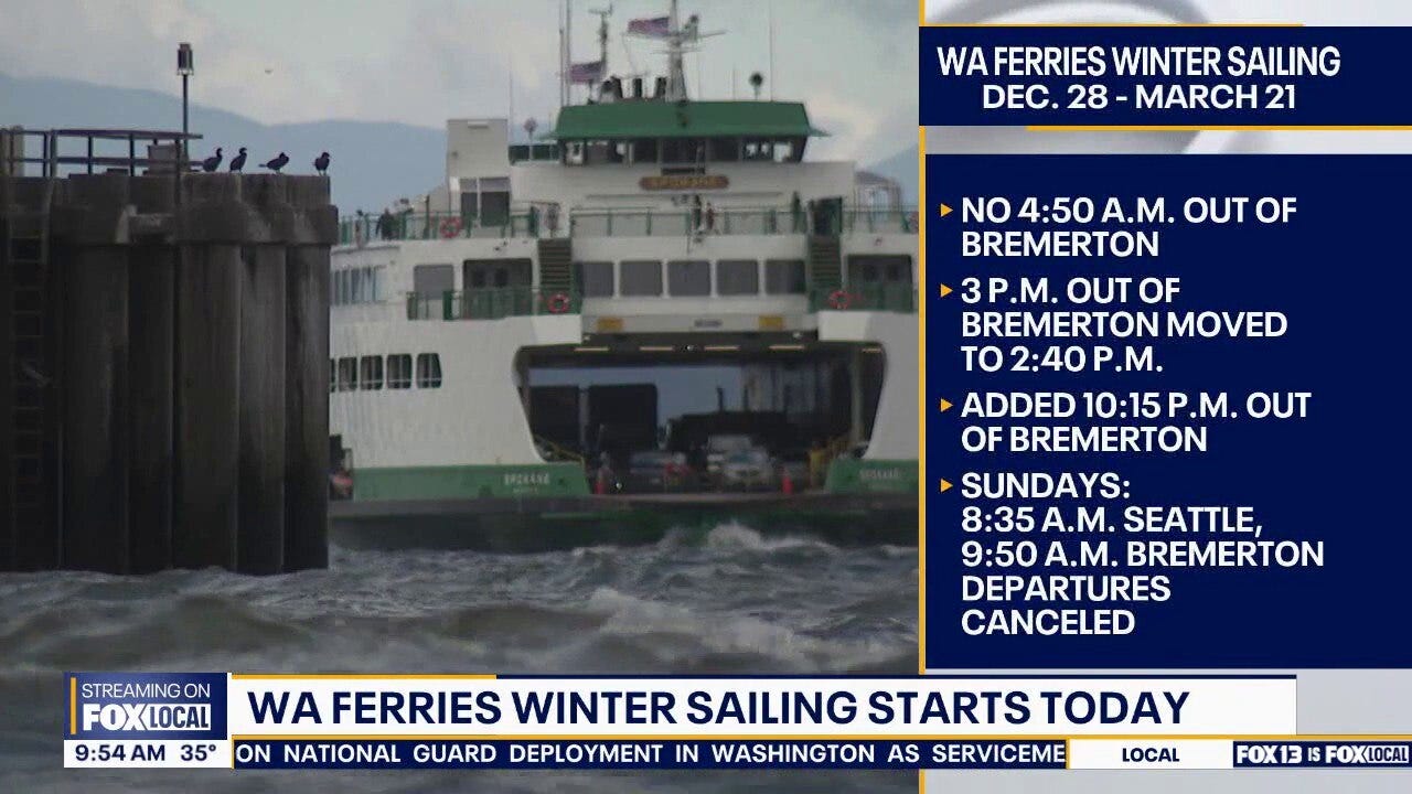 Washington State Ferries begins winter schedule with Seattle-Bremerton changes