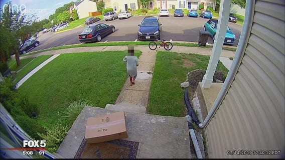 Boy caught on camera tampering with packages