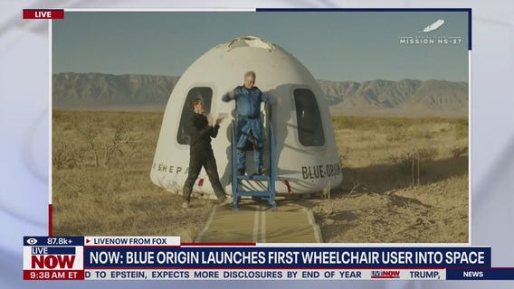 Blue Origin rocket launches first wheelchair user into space