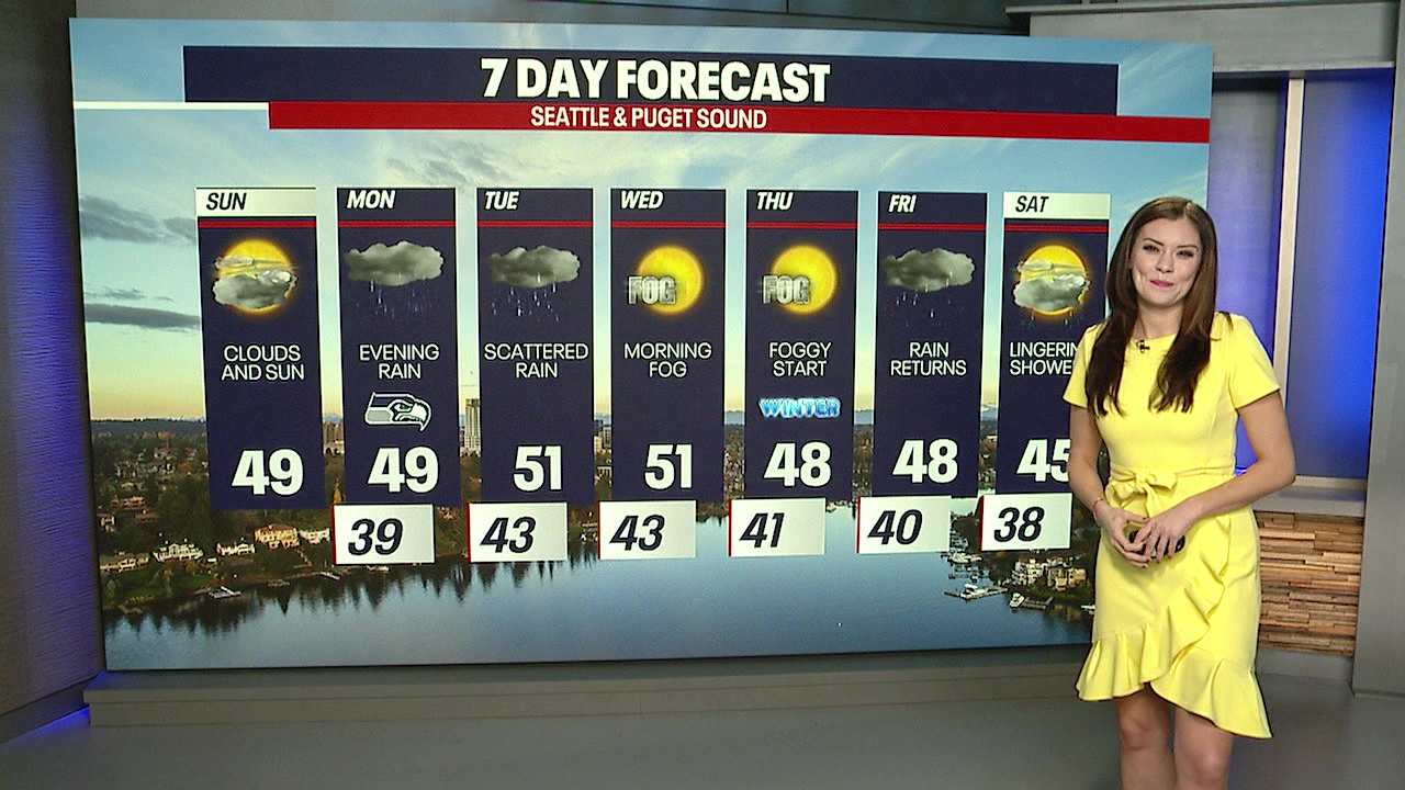 Sunny Sunday, rain returns for our workweek