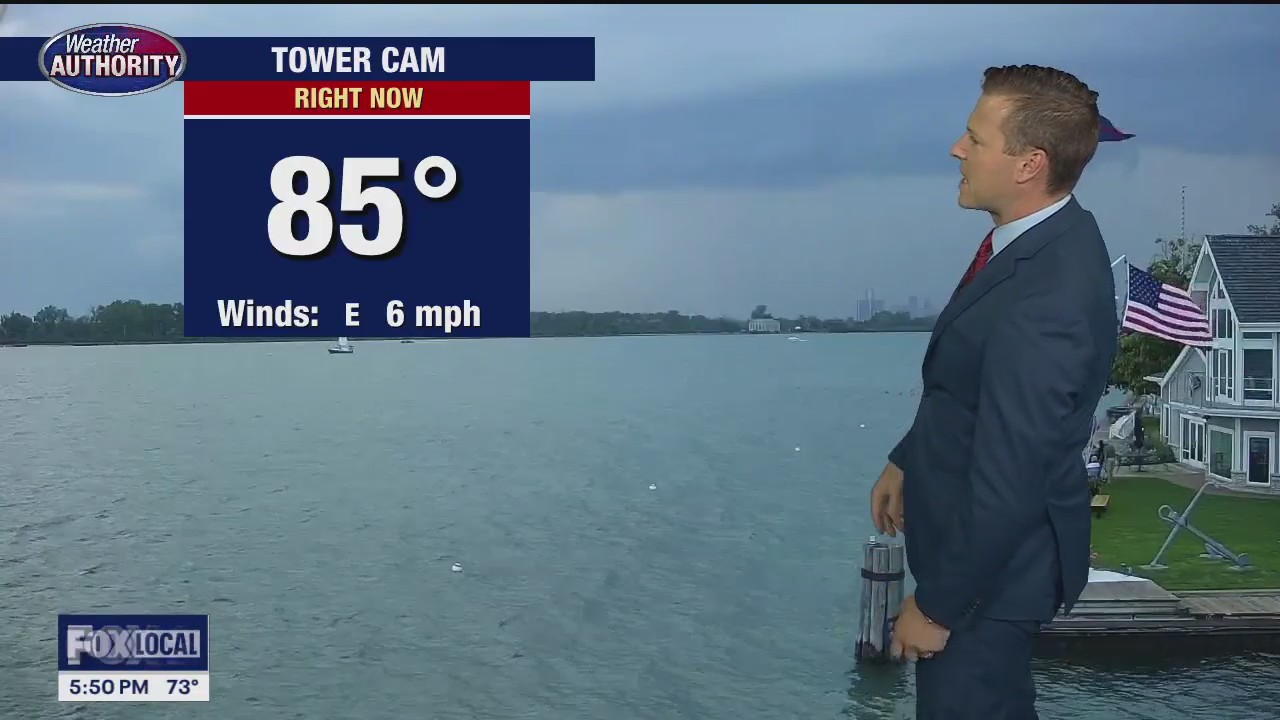 Showers and storms ending tonight then dry for fireworks