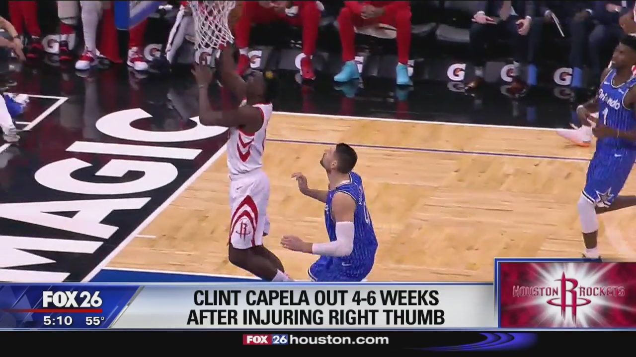 Clint Capela to miss at least 4 weeks